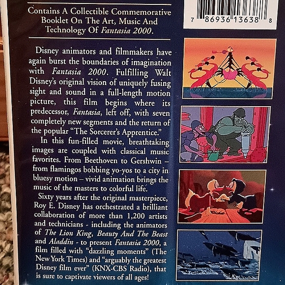 Disney's Masterpiece Fantasia & Fantasia 2000 VHS Excellent Condition - Picture 11 of 12